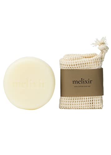 Melixir | Soap and Net Cleansing Kit | 100% Cotton Soap Savor | Vegan Soap | Scent: #Dreaming Youth - Fresh Citrus Scent