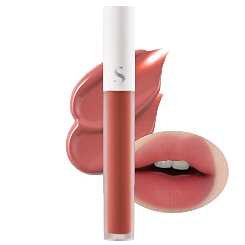 SAAT INSIGHT | All-Time Mood Velvet Matte Highly Pigmented Lip Stain Tint  | For Smudge-proof and Lasting Lip Makeup, Moisturizing Lip Gloss for Dry and Flaky Lips | 4g, color 7AM