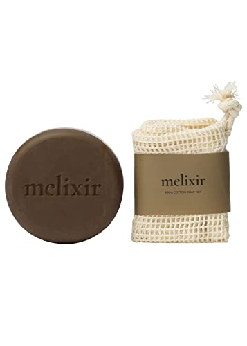 Melixir | Soap and Net Cleansing Kit | 100% Cotton Soap Savor | Vegan Soap | Scent: #Untamed Nature - Calming Forest Scent