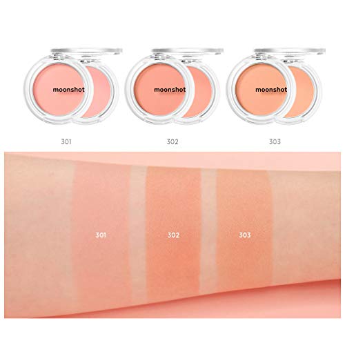 Moonshot | Air Blusher | Lightweight Texture Lovely Mood Color Blusher | Long-Wearing Effect | 5g, 303 Dry Coral