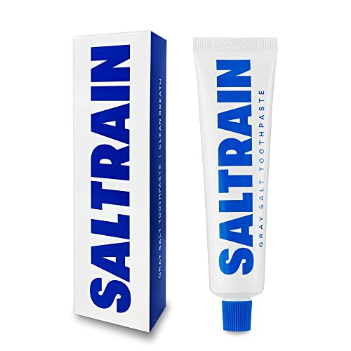 SALTRAIN | Clean Breath Toothpaste with Gray Salt | Natural Toothpaste for Fresh Breath, Zero Cavity and Resilient Gums | Mild Scent, No Fluoride & Mint Flavored Toothpaste | Pack of 1