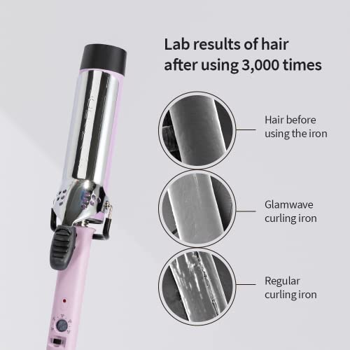 VODANA | Professional GlamWave Ceramic Curling Iron | Natural Curls | Curling Wand | 1.25 inch, Lavender