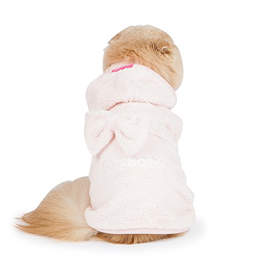 ElaBand (Catsmory) | Microfiber Bath Gown for Small Dog and Cat Bath Robe Towel, Quick Drying | Medium