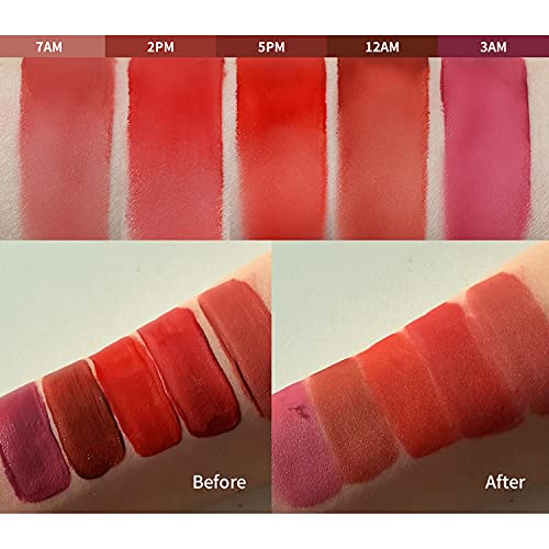 SAAT INSIGHT | All-Time Mood Velvet Matte Highly Pigmented Lip Stain Tint  | For Smudge-proof and Lasting Lip Makeup, Moisturizing Lip Gloss for Dry and Flaky Lips | 4g, color 7AM