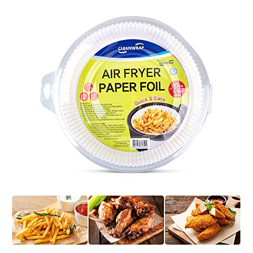 CLEANWRAP | Air Fryer Disposable Paper Liners | Air Fryer Paper Liners Disposable |  9.1*1.77, 90 pcs