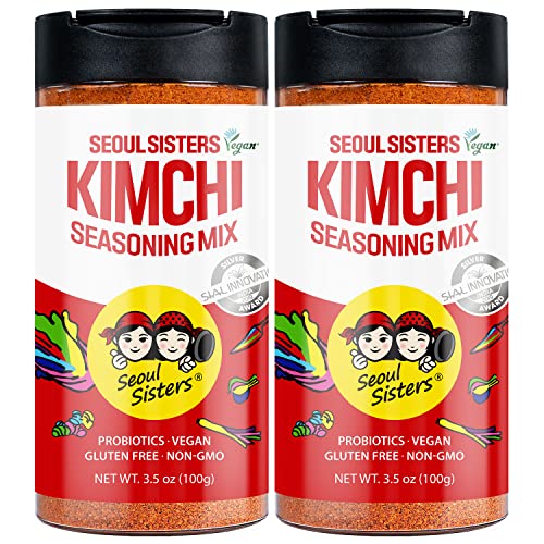 SEOUL SISTERS | Korean Kimchi Powder Seasoning Mix | ORIGINAL Spicy Seasoning Mix | Dry Rub for Chicken Pork Fish Vegetables | Pack of 2, 3.5 oz , 100g